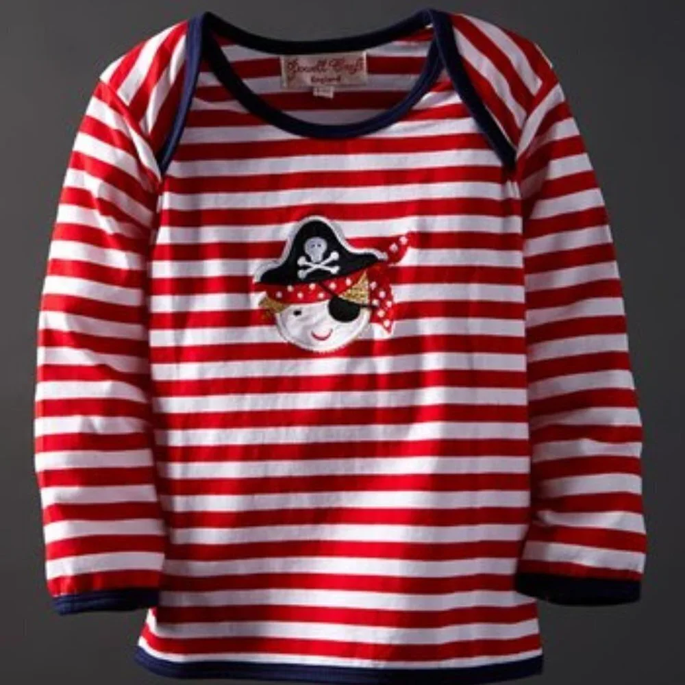 EUC Pirate embroidered long sleeved shirt